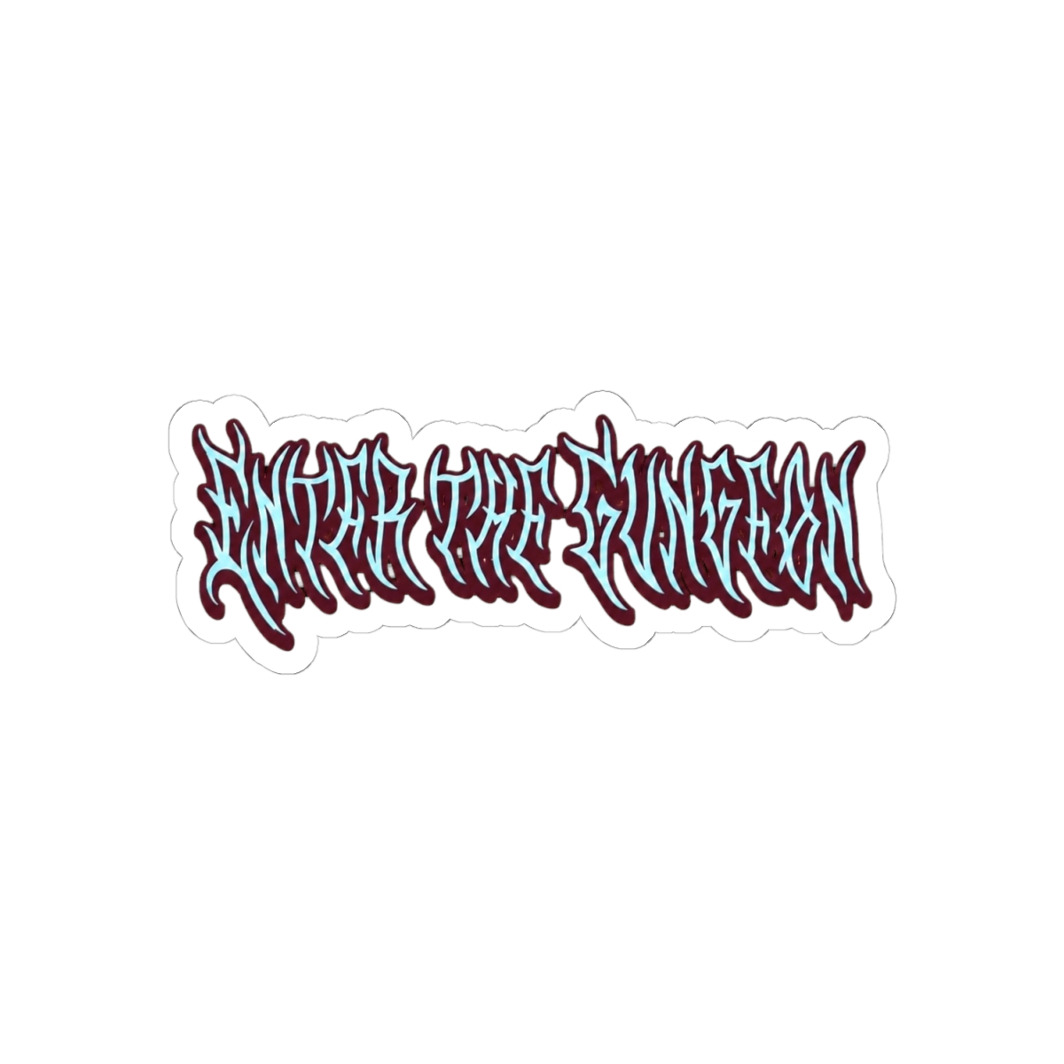 Enter the Gungeon Anniversary Logo Sticker | Inscryption - alternate angle 1, merchandise