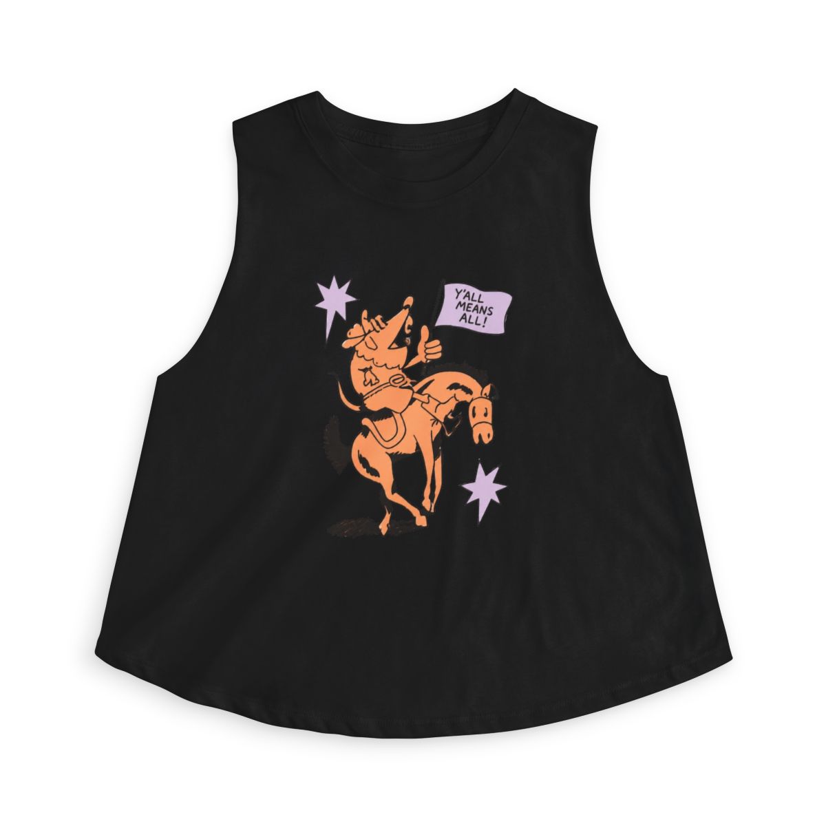 Devolver Y'all Means All Crop Top (Black) | Inscryption